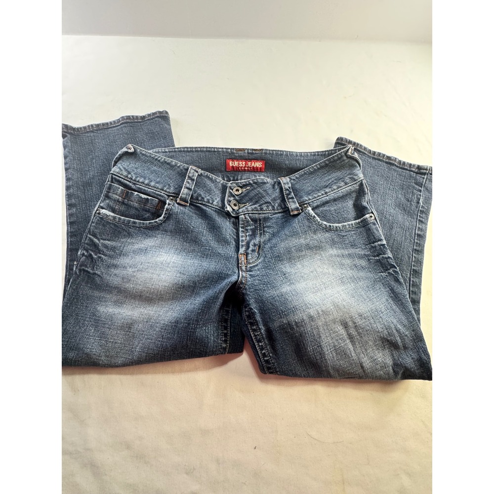 Guess Jeans Womens 29 Low Rise Bootcut Medium Wash Denim Blue 0728C018